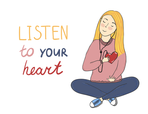 Turn off Your Head and Listen to Your Heart - Be Still and Listen by Jean Walters